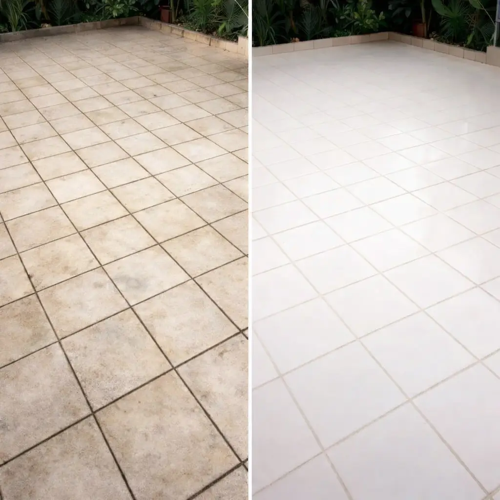 Antes e depois - Piso Cerâmico